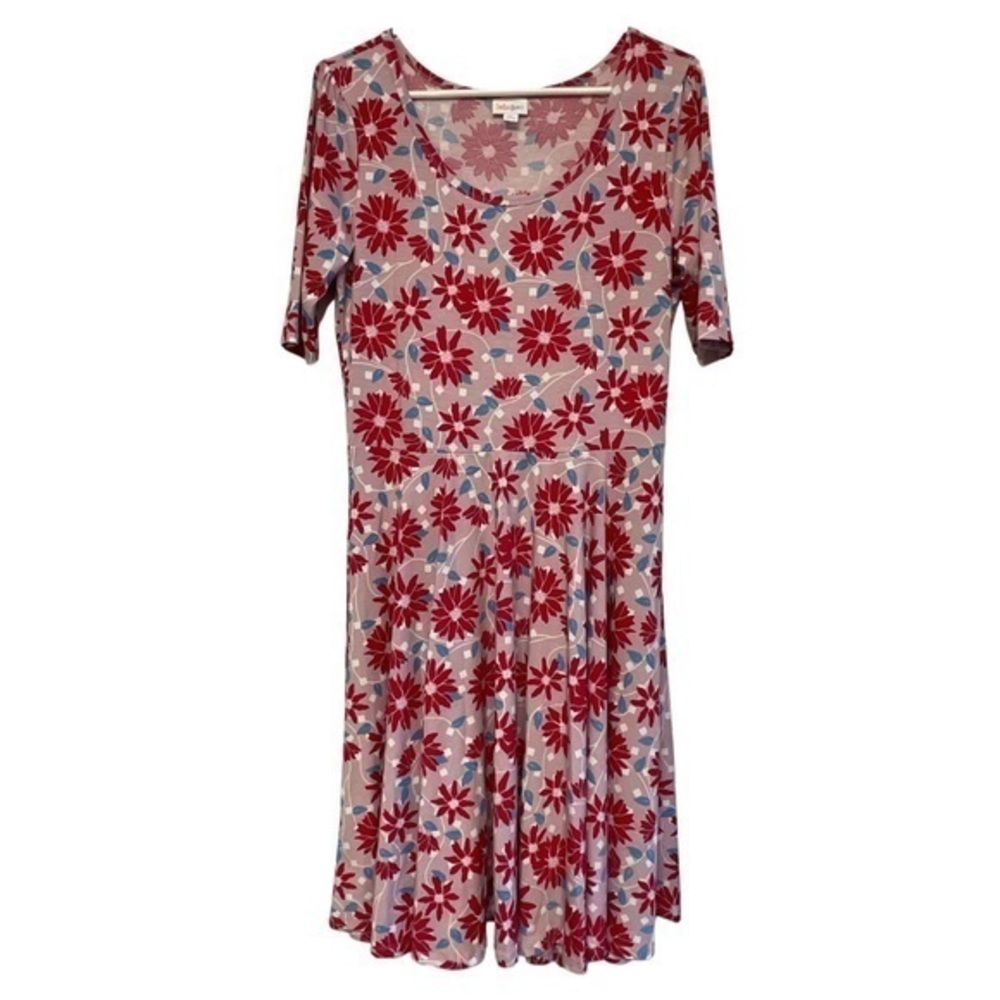 Women's Lularoe Nicole Pink Floral Daisy Dress Size XL NWT #2414